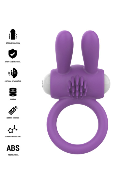INTENSE HOPPS ANILLO PARA PENE VIBRADOR CON ESTIMULACION CLITORIANA MORADO